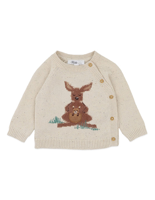 Bebe By Minihaha / Charlie Kangaroo Organic Knitted Jumper
