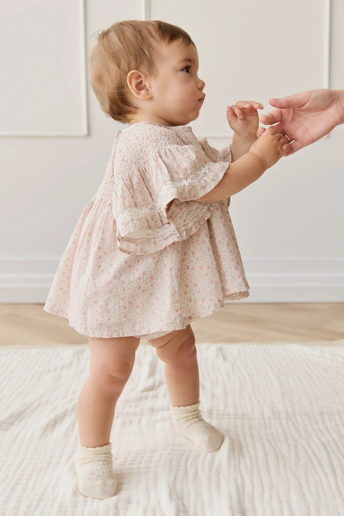 Jamie Kay / Organic Cotton Malia Top & Frill Bloomer Set - Claudette Rose