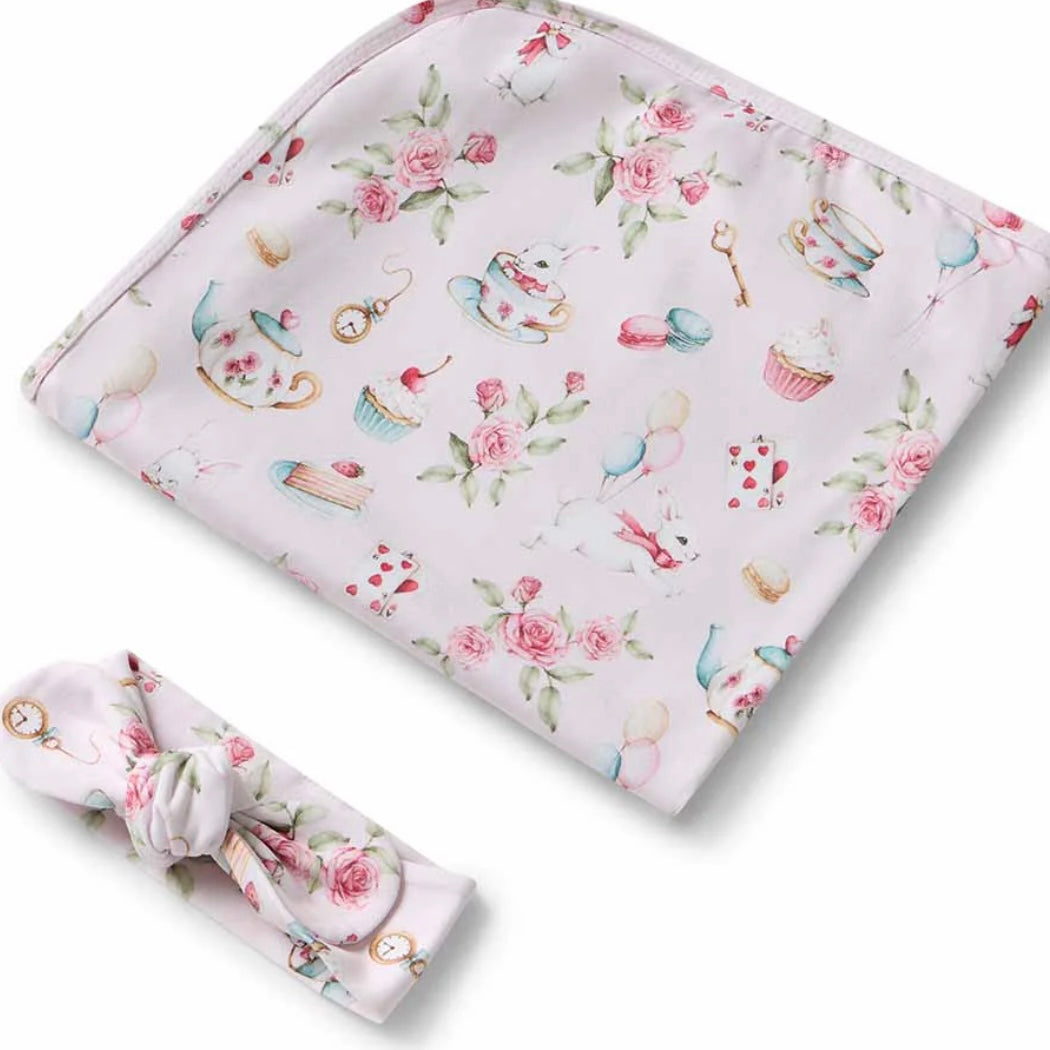Snuggle Hunny / Jersey Wrap Set - Alice's Tea Party