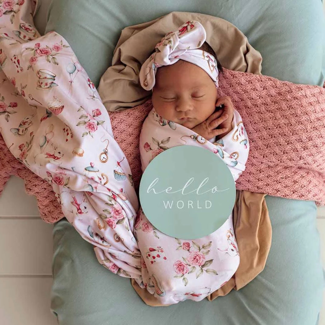 Snuggle Hunny / Jersey Wrap Set - Alice's Tea Party