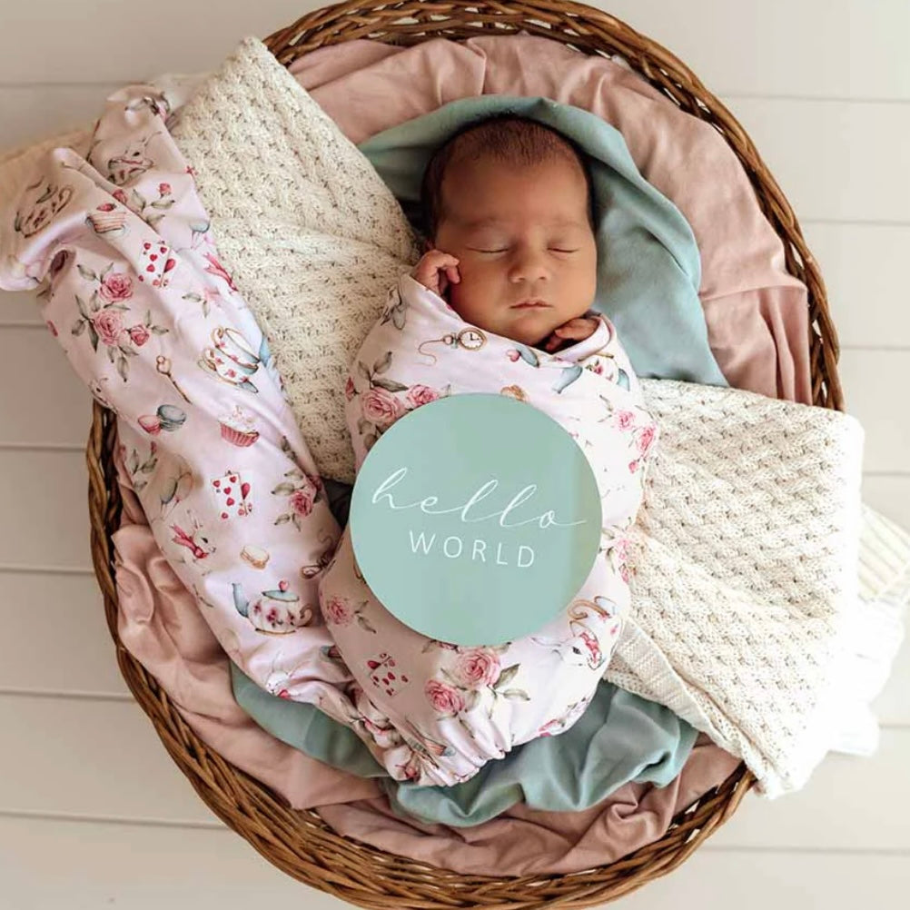 Snuggle Hunny / Jersey Wrap Set - Alice's Tea Party