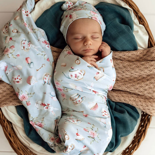 Snuggle Hunny / Jersey Wrap Set - White Rabbit