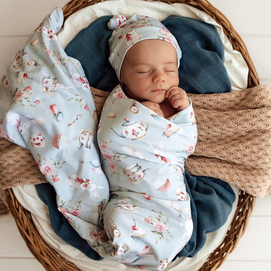 Snuggle Hunny / Jersey Wrap Set - White Rabbit