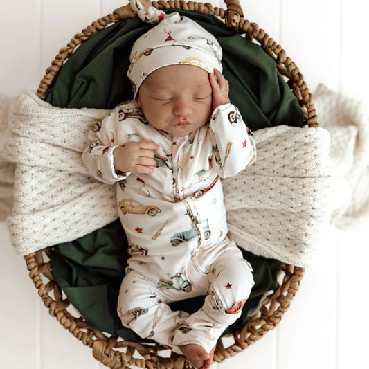 Snuggle Hunny / Snugglesuit Convertible Romper - Vintage Car