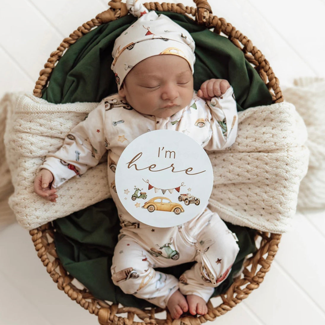 Snuggle Hunny / Snugglesuit Convertible Romper - Vintage Car