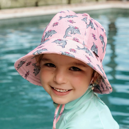 Bedhead Hats / Ponytail Swim Bucket Beach Hat - Dolphin