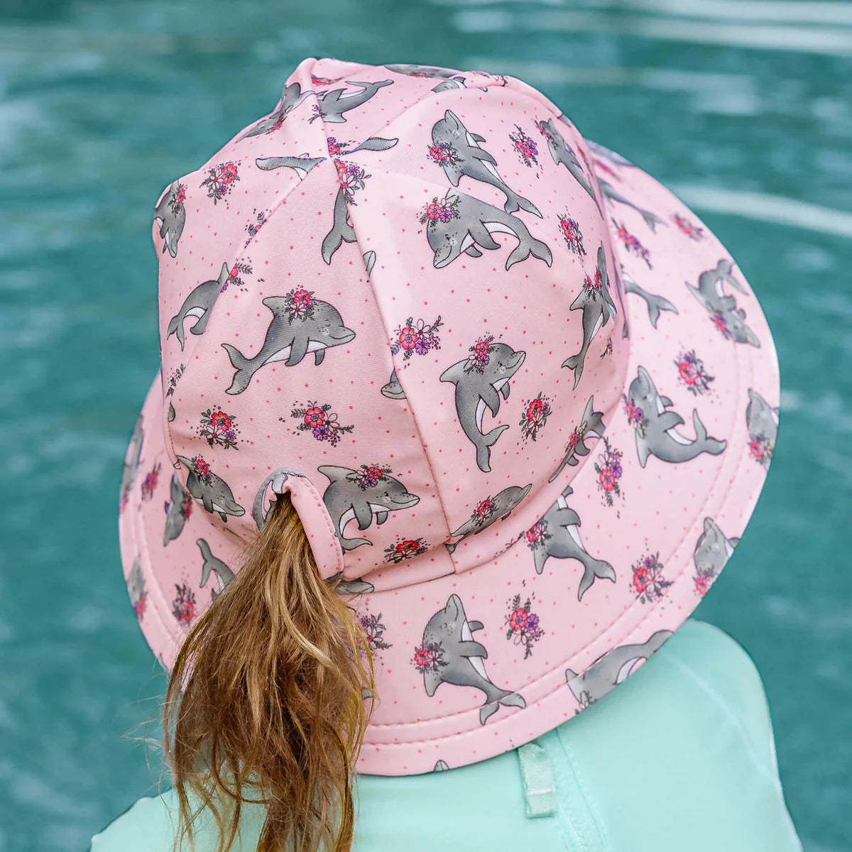 Bedhead Hats / Ponytail Swim Bucket Beach Hat - Dolphin
