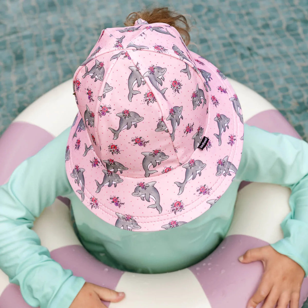 Bedhead Hats / Ponytail Swim Bucket Beach Hat - Dolphin