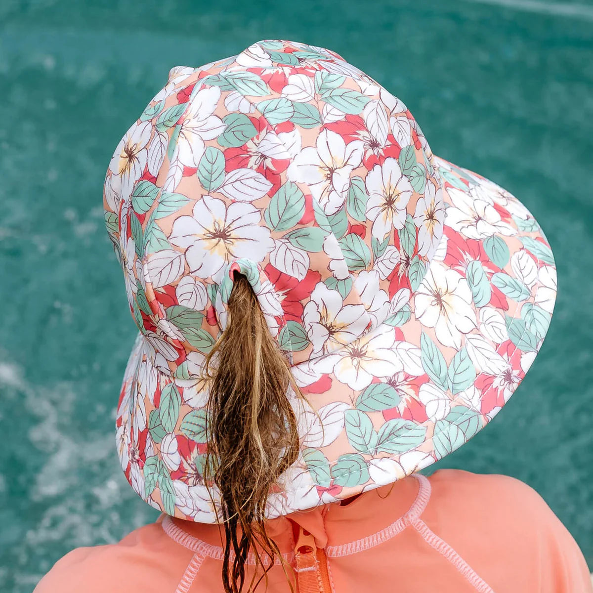 Bedhead Hats / Ponytail Swim Bucket Beach Hat - Hibiscus