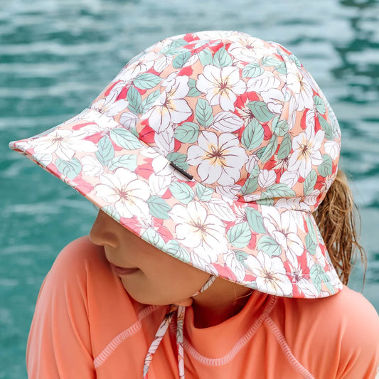 Bedhead Hats / Ponytail Swim Bucket Beach Hat - Hibiscus