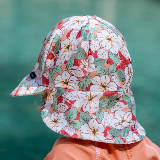 Bedhead Hats / Swim Legionnaire Flap Beach Hat - Hibiscus