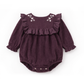 Aster & Oak / Plum Floral Muslin Romper
