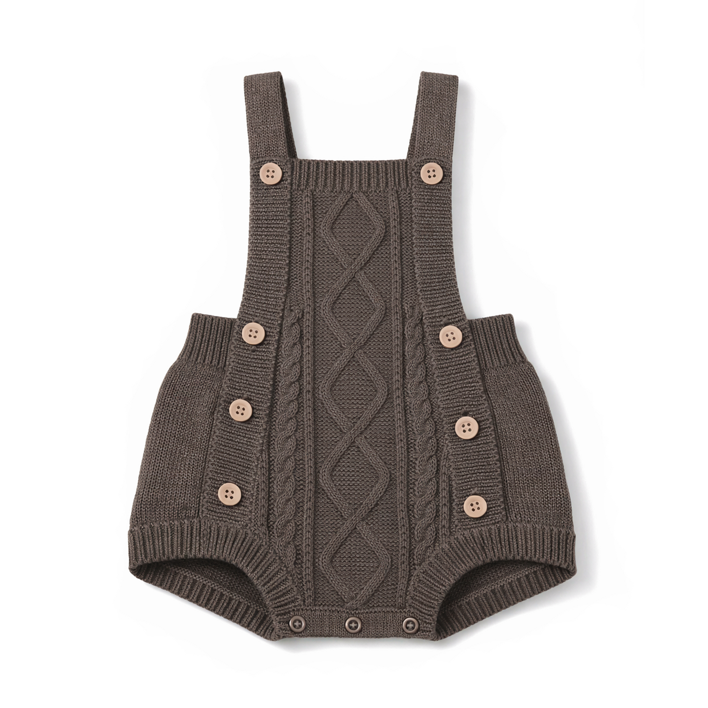 Aster & Oak / Espresso Cable Knit Romper