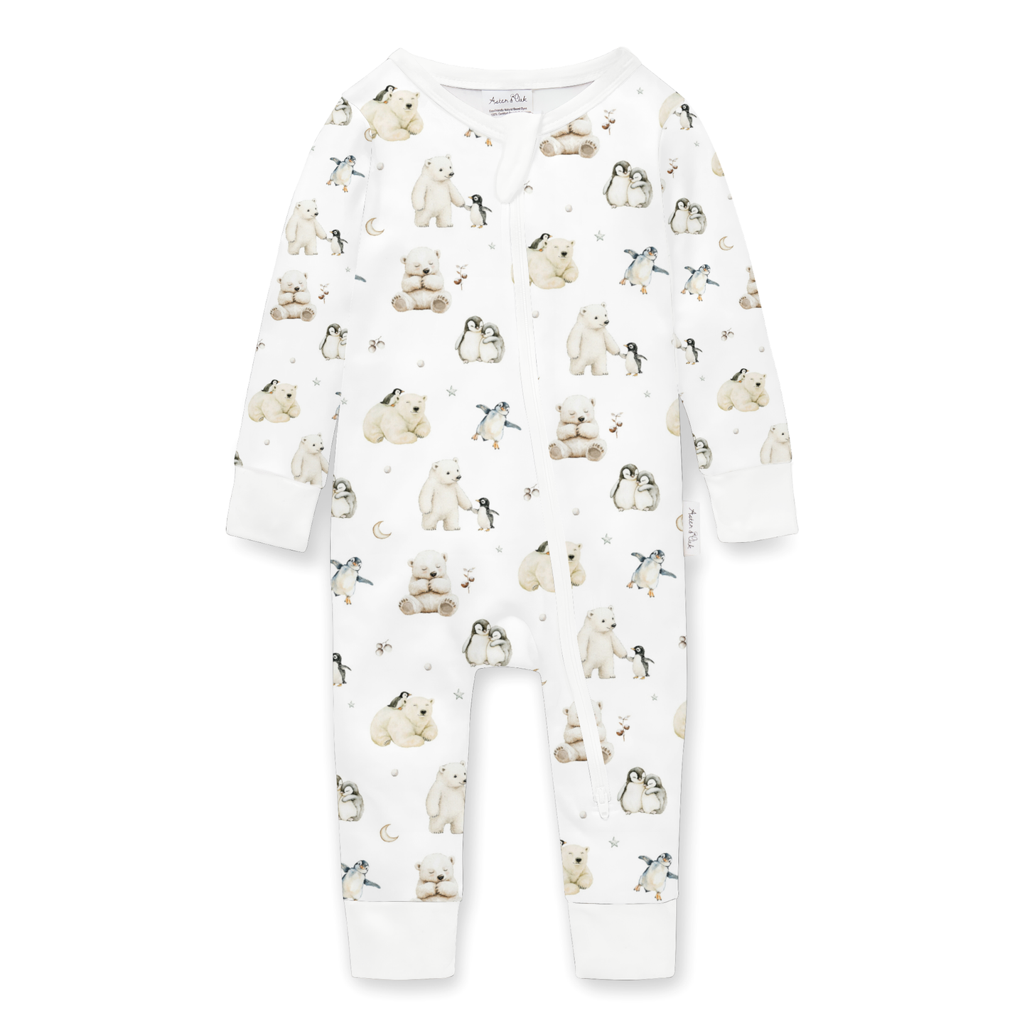 Aster & Oak / Polar Friends Zip Romper