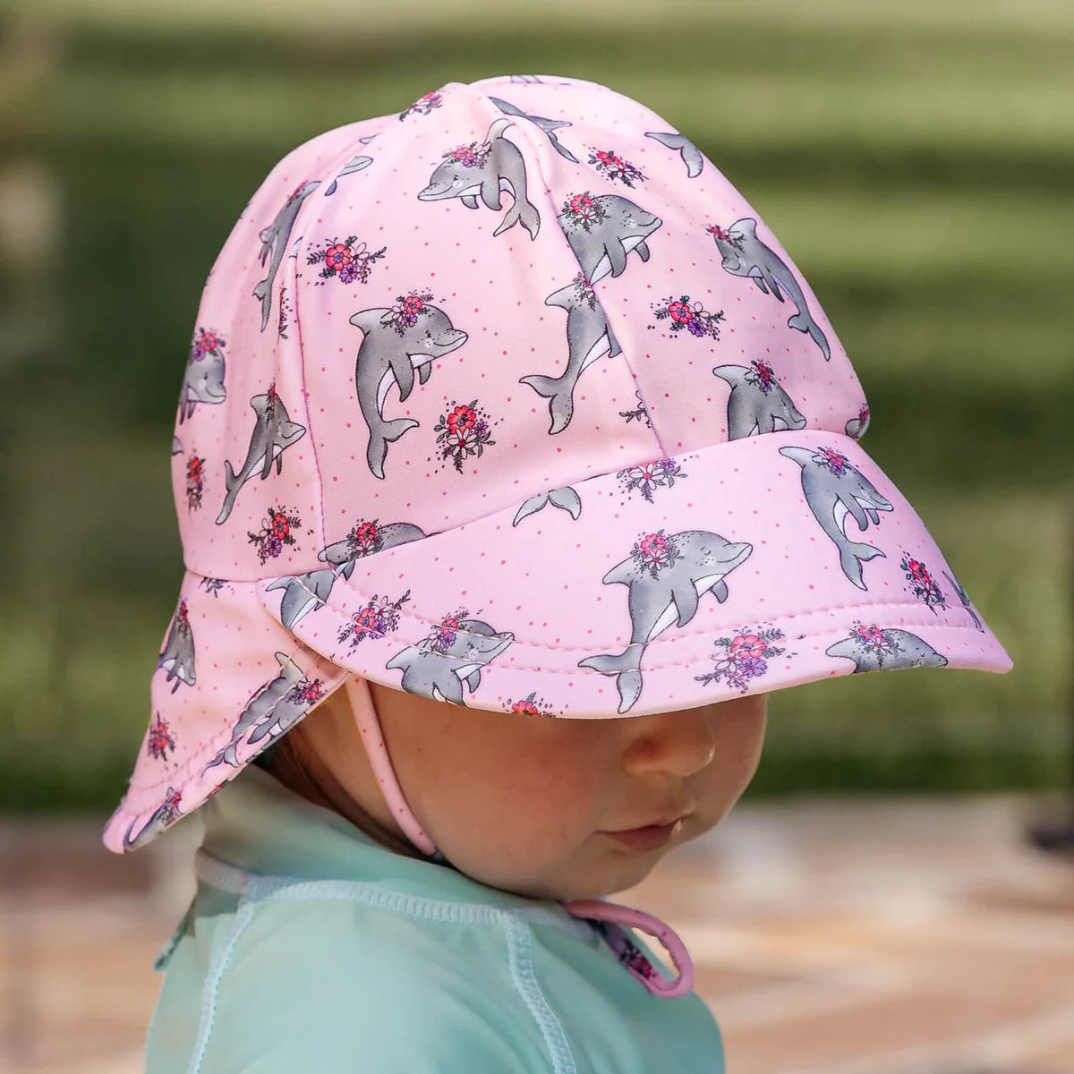 Bedhead Hats / Swim Legionnaire Flap Beach Hat - Dolphin
