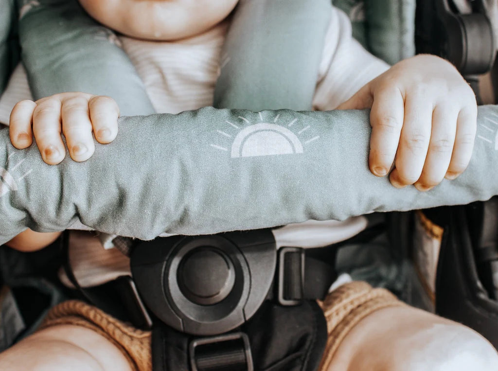 Bambella Designs / Pram Bar Covers - Sage Sunshine