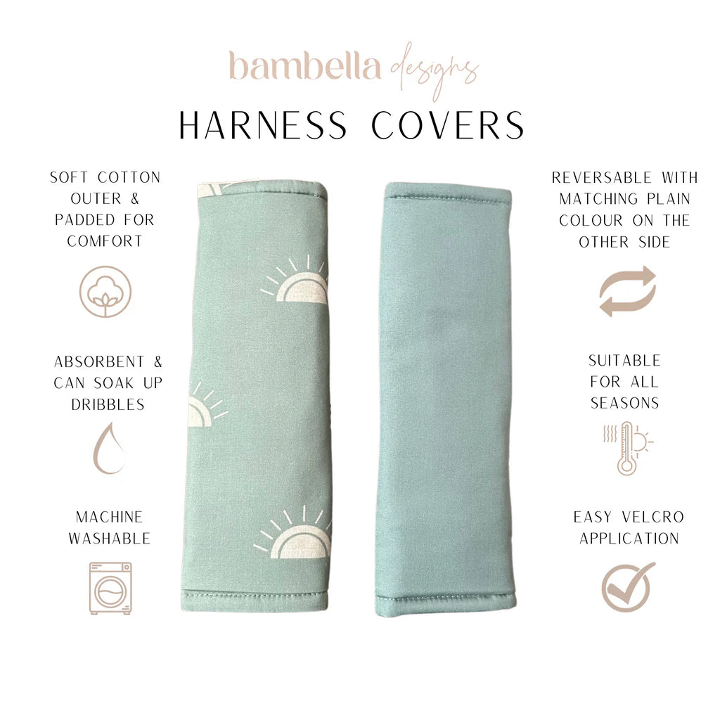 Bambella Designs / Harness Covers - Sage Sunshine