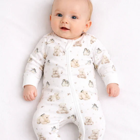 Aster & Oak / Polar Friends Zip Romper
