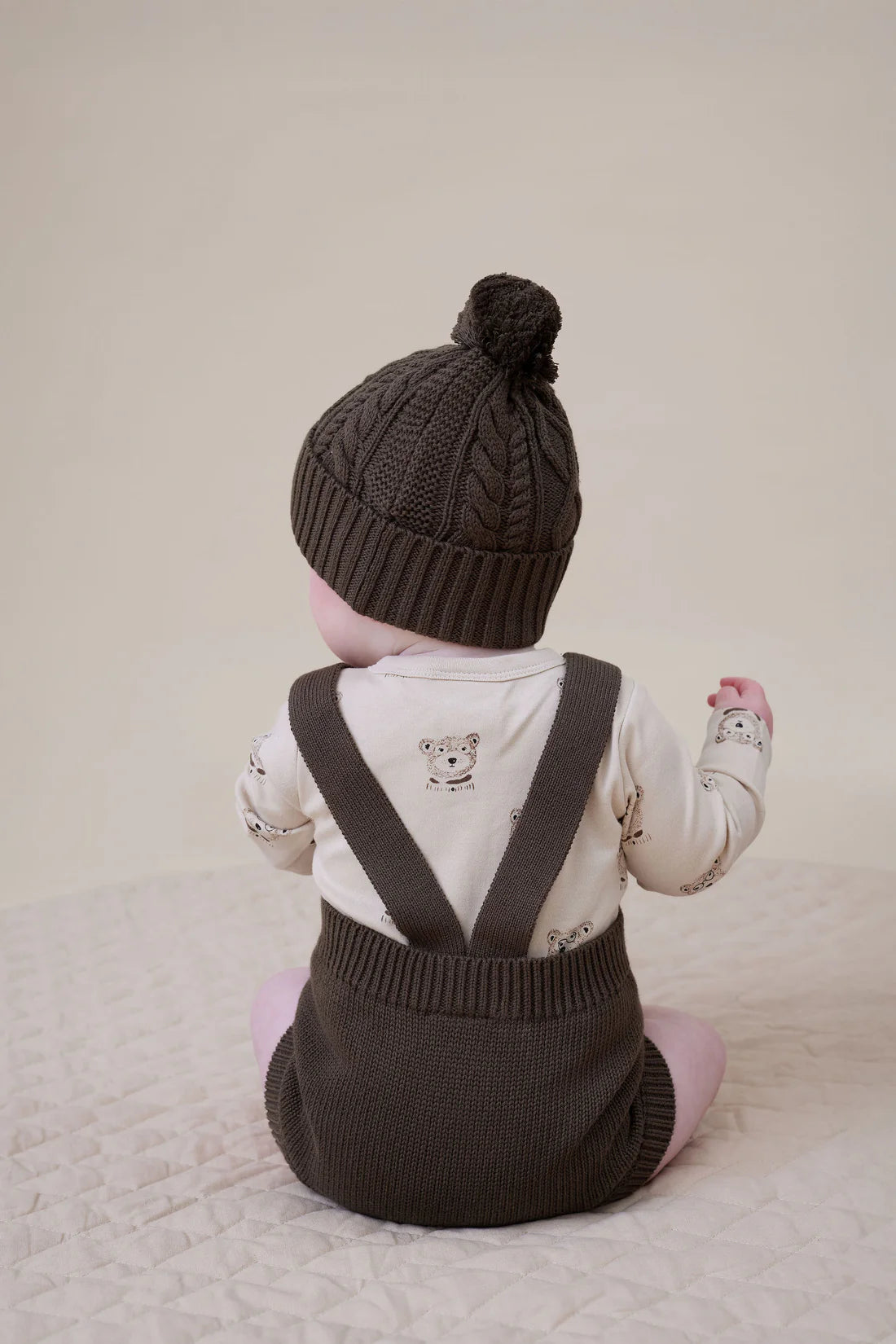 Aster & Oak / Espresso Cable Knit Romper