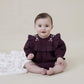 Aster & Oak / Plum Floral Muslin Romper