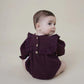 Aster & Oak / Plum Floral Muslin Romper