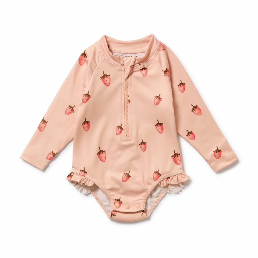 Wilson & Frenchy / Strawberry Kisses Long Sleeved Swimsuit