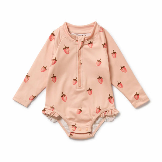 Wilson & Frenchy / Strawberry Kisses Long Sleeved Swimsuit