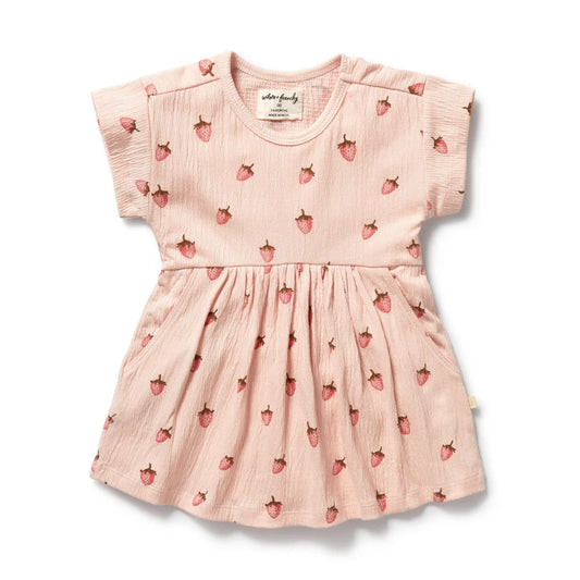 Wilson & Frenchy / Strawberry Kisses Organic Dress