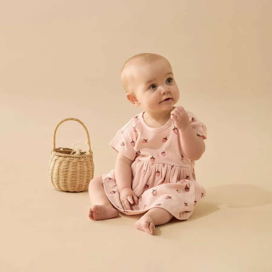 Wilson & Frenchy / Strawberry Kisses Organic Dress