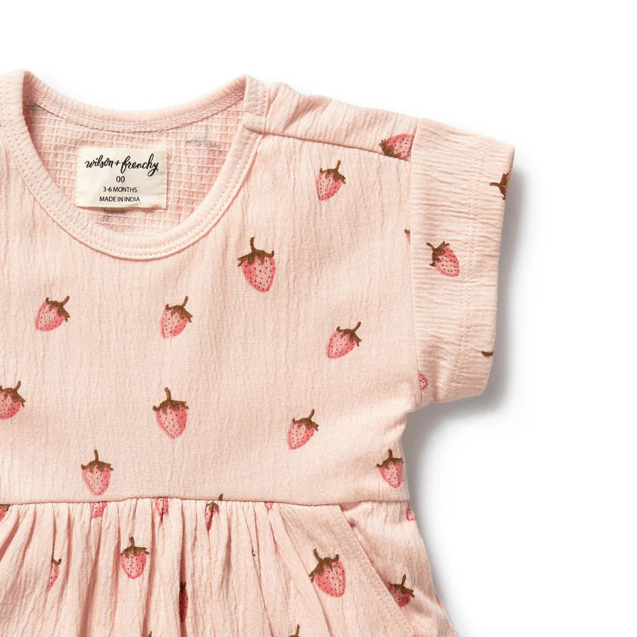 Wilson & Frenchy / Strawberry Kisses Organic Dress