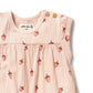 Wilson & Frenchy / Strawberry Kisses Organic Growsuit