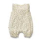 Wilson & Frenchy / Lemon Leaf Organic Ruffle Zipsuit