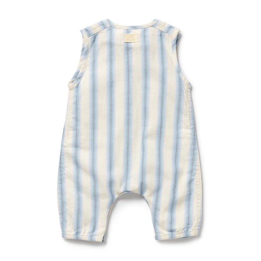 Wilson & Frenchy / Deep Blue Stripe Organic Growsuit