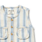 Wilson & Frenchy / Deep Blue Stripe Organic Growsuit