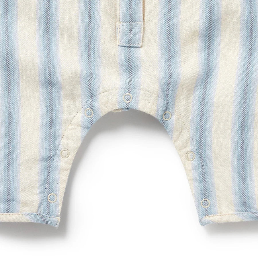 Wilson & Frenchy / Deep Blue Stripe Organic Growsuit