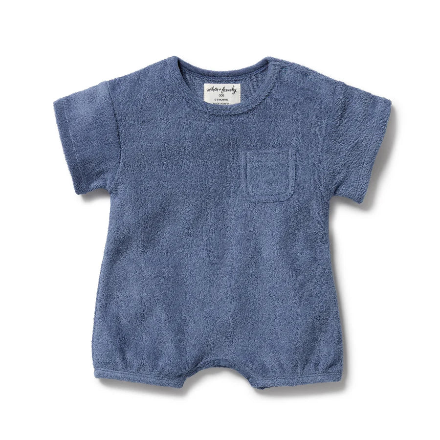 Wilson & Frenchy / Deep Blue Organic Terry Growsuit