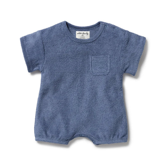 Wilson & Frenchy / Deep Blue Organic Terry Growsuit