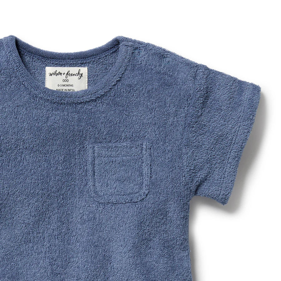 Wilson & Frenchy / Deep Blue Organic Terry Growsuit