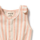 Wilson & Frenchy / Strawberry Wave Organic Terry Playsuit