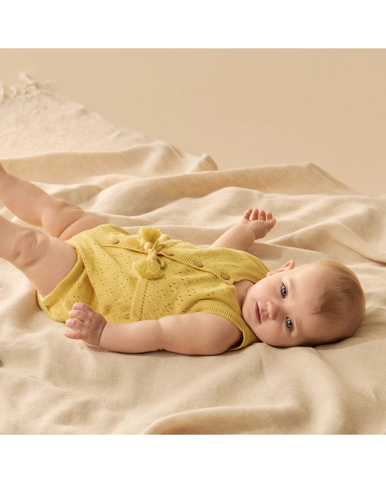 Wilson & Frenchy / Sunny Sorbet Organic Knitted Tie Bodysuit