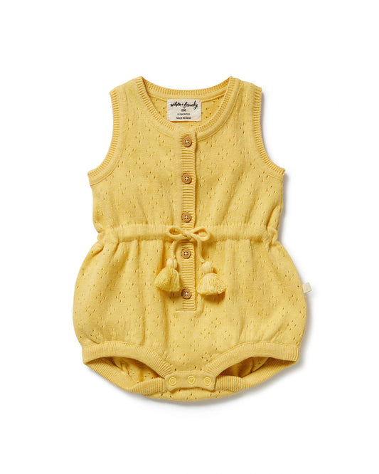 Wilson & Frenchy / Sunny Sorbet Organic Knitted Tie Bodysuit
