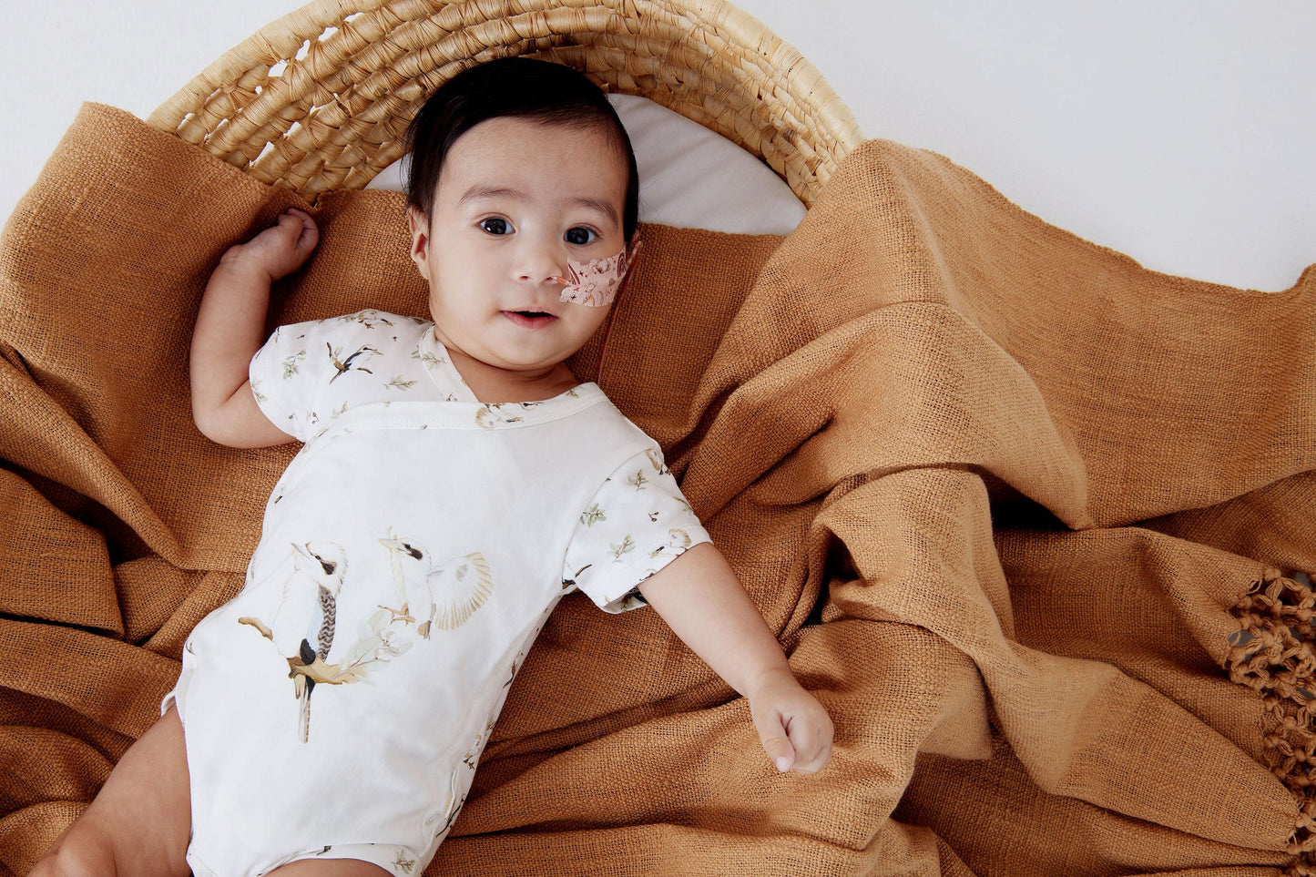 Indigo & Lellow / Charlie Kimono Bodysuit - Kookaburras