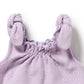 Wilson & Frenchy / Lavender Shells Organic Terry Tie Playsuit