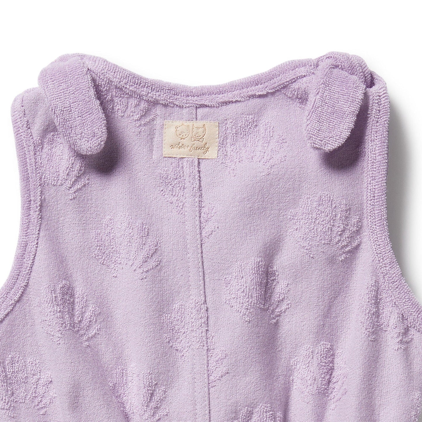Wilson & Frenchy / Lavender Shells Organic Terry Playsuit