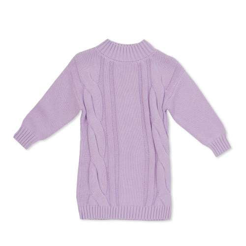Indigo & Lellow / Luna Cable Knit Dress - Lavender
