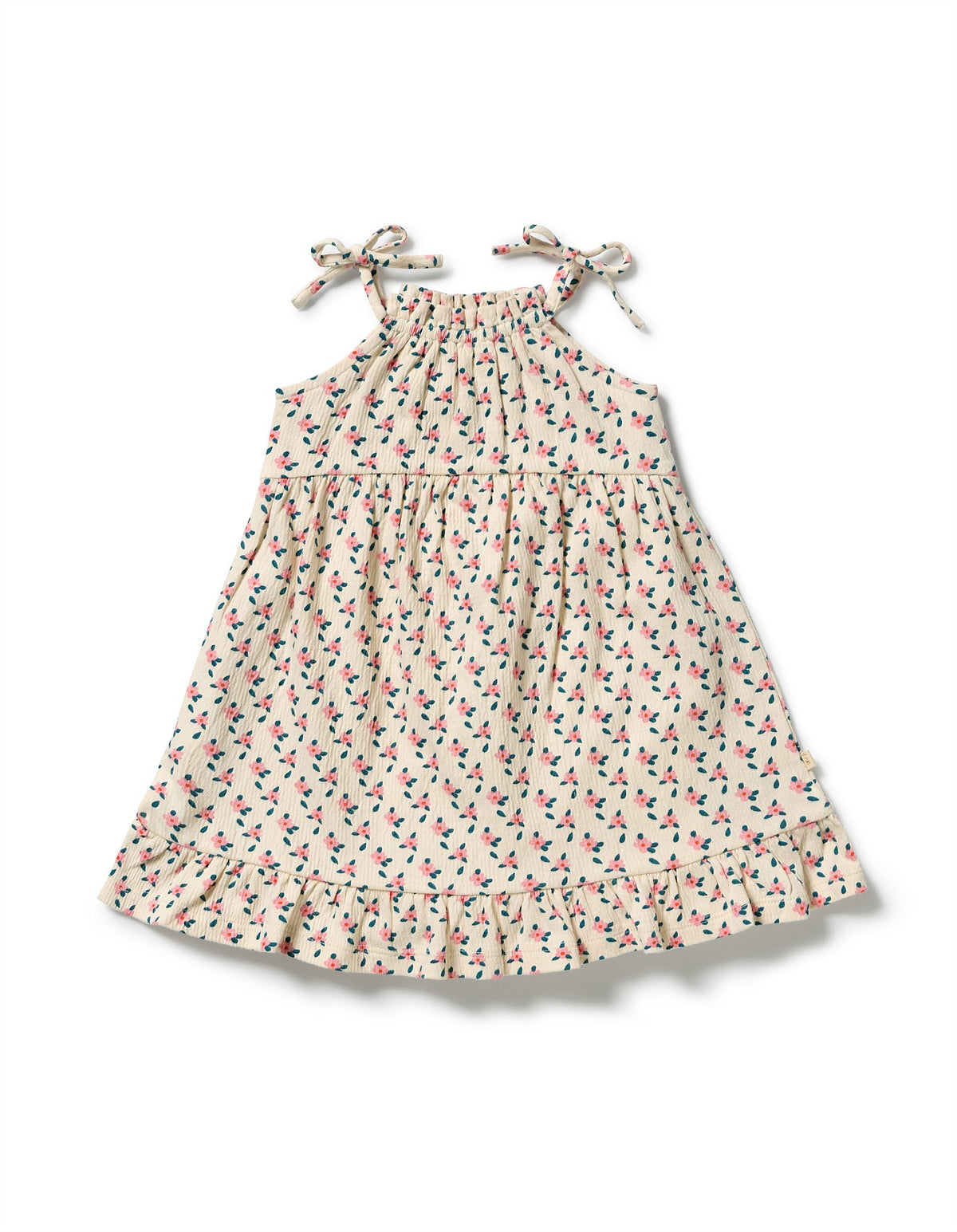 Wilson & Frenchy / Little Blossom Organic Crinkle Ruffle Dress
