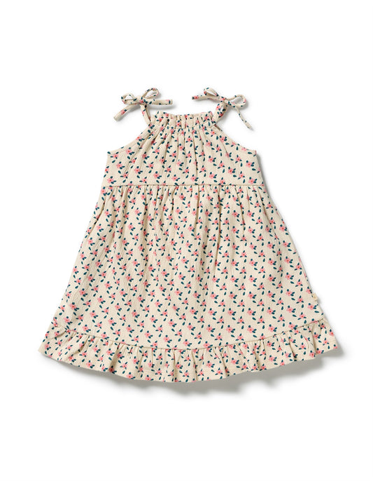 Wilson & Frenchy / Little Blossom Organic Crinkle Ruffle Dress
