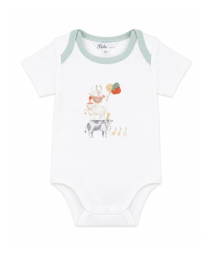 Bebe By Minihaha / Scout Organic Animal Stack Bodysuit