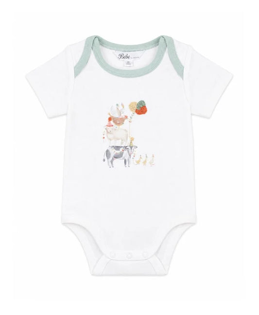 Bebe By Minihaha / Scout Organic Animal Stack Bodysuit
