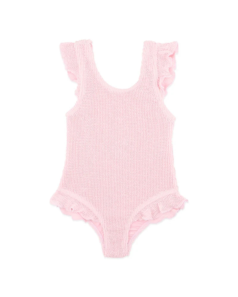 Minihaha Swimwear / Pale Pink Crinkle Swimsuit